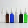 Flaskor 50 x 30 ml resor tom påfyllningsbar husdjurflaska med pip spets cap 1oz plast kosmetisk behållare blå klar bärnsten vit grön