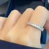 Bandringen ring stierf vierkante bakstenen rijpaar met rectangar kristallen steenversie gestapelde klassieke desingers cool luxurys bone heren en dhiwd