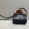 Bag Leather Wooden Handle Vegetable Tanned Sheepskin Handmade Forest Leisure Clothing Accessories Women's Single Shoulder