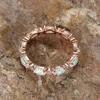 Anelli di nozze imitazione opal Promise Rings for Women Dichiarazione Accessori per le dita Daily Wear Girl Rings Girl Gioielli