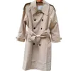 Trench Coats Designer Royal Sister's Temperament Commutant la courroie de la ceinture Windbreaker 2024 Spring New Color Color Loose Fashion Double Butted Coat 12ZG