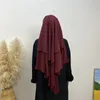 Abbigliamento etnico a tre strati nida khimar con corde niqab corde anteriore regolabile legame lungo back -back overhead preghiera hijab hijab