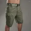 メンズショーツユニークな特殊部隊軍事戦術男性マルチポケット貨物パンツ戦闘フロントジッパーアウトドアカジュアルスポーツウェア