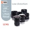 Filters Manual Iris Industrial Lens 12MP 16mm 25mm 35mm 50mm 1inch Fixed Focal Low Distortion FA Lens C Mount lenses for Machine Vision