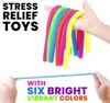 Dekompressionsleksak 6 Pack Stretchy String Fidgets Sensory Toys Resistance Squeeze Stärker Arm Noodle Stress Reliever Toys For Kids Adults D240424