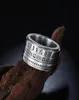 Punkcja osobowości w stylu punk men039s Pierścień ze stali nierdzewnej może obrócić cyfrowy cyfrowy pierścień hasło srebrne pierścienie dla mężczyzn biżuteria 4628678