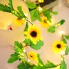 Strings 1pc Sunflower String Lights (6.56ft) LED Simulation Artificial Leaf Flower