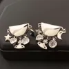 Luxo Viviennes Westwoods Earring Designer Brincô para mulher Saturno Brincho ASCIUTTO RETE FRANCÊS MOSTRA ESTRANDO OCIMENTO DOWAGER STAR BREINHOS DE ESTRELA DE HOME