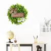 Dekorativa blommor Långvarig användning Wreath Elegant Eucalyptus Flower Christmas Festive Door Hanging With Bow-Tie English Letters Welcome Sign