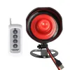 Siren 4 Nyckel Remote Control Car Horn med programmerbar MP3 -spelare och klass D 30W -förstärkare 433MHz Fjärr Mp3 Siren Horn för bilar