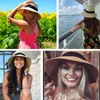 Furtalk Summer Summer Hat for Women Beach Stravo Panamá Sun Wide Brim Bucket UV Cap com gravata borboleta feminino 240423