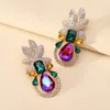 Pendientes colgantes deja un encanto de vidrio brillante decoración glamorosa caída para mujeres diseño de lujo accesorios de joyas de colgantes inusuales