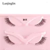 False Eyelashes Lanjingin 5 Pairs Dramtic Thick Soft Full Strip 3D Mink Lashes/Half Cat Eyelashe Extension Makeup Tool Faux Cils