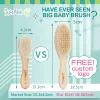 Brosses Brosse et peigne de cheveux pour bébé pour massage nouveau-né douche de baignoire Custom Logo Peigne pour les cheveux mini pinceau bébé brosse à cheveux en bois pour gamin