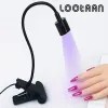 Kits Lootaan Led Ultraviolet Lights ClipOn Metal Tube UV Lamp USB Mini UV Gel Curing Light Desk Lamp Nail Dryer For Nail Art Tools