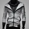 Herrenjacken lässig nützliche Outwear Slim Fit Long Sleeve Mode Color Block Hoodies Sweatshirt für tägliche Lebensreise Dating