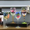 Wine Glasses Colored Lead-free Glass Red Cup Multicolor Personalized Decoration Creative Household European Style Bar Stemware