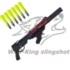 Tillbehör Röd Semiautmatisk Slingshot Rifle Dart Short Fishing Arrow Catapult Bow Sharp Head rostfritt stål WK19