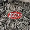 Keychains 20pcs Metal Blank Keyring Keychain Split Rings 25mm DIY Keyfob Key Ring Lobster Clasp Pendant Chains Buckles Stainless Steel