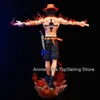 Action Toy Figures 28cm Anime One Piece Figure Classic styling Ace Figure Can emit light PVC Collectible Statue Model Toys Gifts T240422