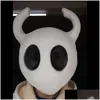 Feestmaskers Hollow Knight Latex Mask Halloween Game Role Playing Costume Accessories Props Cute White White 220915 Drop Delivery Home Gard Dh9v6