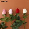 Decorative Flowers 10pcs! Real Touch High Simulation Branch Stem Latex Rose Hand Feel Felt Artificial Silicone Home Wedding