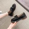 Casual Shoes 2024 Spring And Autumn Loafers Women Tassel Slip On Flats Black Leather Ladies Oxford Zapatos Plus Size 43