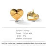 Серьги -грибки реальные 925 серебряного серебряного сердца глянцевая поверхность подлинное золото для женщин