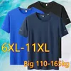 T-shirts voor heren T-shirt Big Size 9XL voor mannen Snel drogen T-shirt voor mannen Ronde nek Plus maat korte mouw oversized t shirtl2404