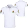 Men's Polos Mexico Flag 3D Print Polo Shirt For Men Women Tops Fashion Short Sleeve Button Lapel T-shirts High Quality Shirts