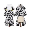 Kostium odzieżowy strój krowy zimowy ciepłe ubrania kombinezon dla szczeniąt rozmiar xs Halloween