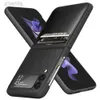 Cas de téléphone portable Étui du sac en cuir de luxe anti-effectif pour Samsung Galaxy Z Flip 5 5G Flip4 Flip 4 3 FLIP3 FLIP5 Slip Carte Carte Téléphone Accessoires D240424