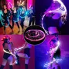 Outros suprimentos de festa de evento RGB LED Fiber Optic Dance Whip Light Disco DiscO dança Party recarregável Chicote brilhante Toy Flow Flow 10 Modos Glow 36 Lâmpada Efeito T240422