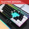 COMBOSE 60% Tastiera da gioco e combo del mouse, Mini tastiera retroilluminata RGB UltraCompact 61Keys, mouse ottico da 3200 dpi per PC Gamer