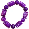 Bracelets Natural Comfortable Sugilite Eggplant Purple Barrel Beads Abacus Beads Bracelets for Men and Women Joker Bracelet.