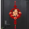 Estatuetas decorativas 2024 Festival de primavera Pingentes de pingentes chineses personagem de bênção vermelha pendurar ornamentos de ornamentos decoração