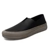 Scarpe casual vera pelle maschile da uomo slip on gomma sneaker da esterno mocassins macinatori maschi fatti a mano morbidi