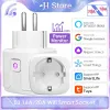 Wtyczki Tuya Smart Socket UE 16A/20A WIFI WIFI z funkcją czasu monitorowania mocy, obsługa aplikacji Smart Life Yandex Alice Alexa Google Home