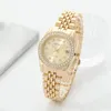 Montre-bracelets Luxury Femmes Regardez la marque de mode Watch Ladies Quartz Classic Gold Silver Simple Femme en acier inoxydable Clocks en acier inoxydable