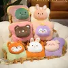 Cushions Plush Toast Bread Pillow Kawaii Food Pig Rabbit Fox Toast Soft Doll Hand Warmer Home Decoration Cushion Kids Toys Birthday Gift