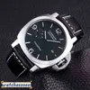 Original Panerai Watch Men Fashion Leather Band Kalenderklockor för gentleman lyxiga vattentäta armbandsur rostfritt stål hög kvalitet