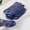 Massager Natural Blue Stripe Jade Stone Gua Sha Tool Face Lifting Eyes Neck Massage Beauty Health Draw Draw Scaraping Skincare Spa