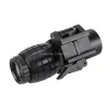 Optics Fire Wolf Tactical Red Dot Sight Optical 3x Magnifier si adatta alla vista a punta rossa con capovolgimento a lato della caccia al monte picatinny weaver