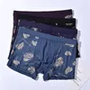 Underpants Herrenunterwäsche Mid-T-T-Tarist Cartoon Print Modal große Boxerhosen reine Farbe atmungsaktive Shorts Trendy JH
