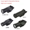 Luzes Tactical Masterfire Surefire Pistol Pistol Pistola Luz Pistola Rapid Implantion X300 X300UHB XH15 XH35 Luz de escoteira