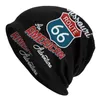 BERET UNISEX inverno Calda cofano con cappelli a maglia da donna US 66 berretto da motociclista per rotta esterna da motociclisti americani America Highway Motorcycle Caps