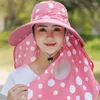 Wide Brim Hats Tea-picking Sun Fashion Women Cover Face Foldable Panama Hat Outdoor Men Breathable Anti-uv Bucke Cap