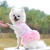 Vêtements pour chiens mode mignon robe de mariée fête des cadeaux d'anniversaire pour les petits vêtements de chiot jupes de costumes de compagnie