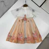 Brand Baby Spirt Hanfu Deer Wzorka Princess Sukienka Księżniczka Rozmiar 90-140 cm Designer Designer Ubrania Summer Girls Partydress 24 kwietnia