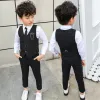 Blazers 2022 Spring Baby Boy Suits Wedding Eleganckie ubrania na fortepian dla dzieci Tuxedo Dżentelman Dzieci School Mundur Party Strój imprezowy